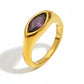 18K Gold Plated Waterproof Zircon Ring Jewellery