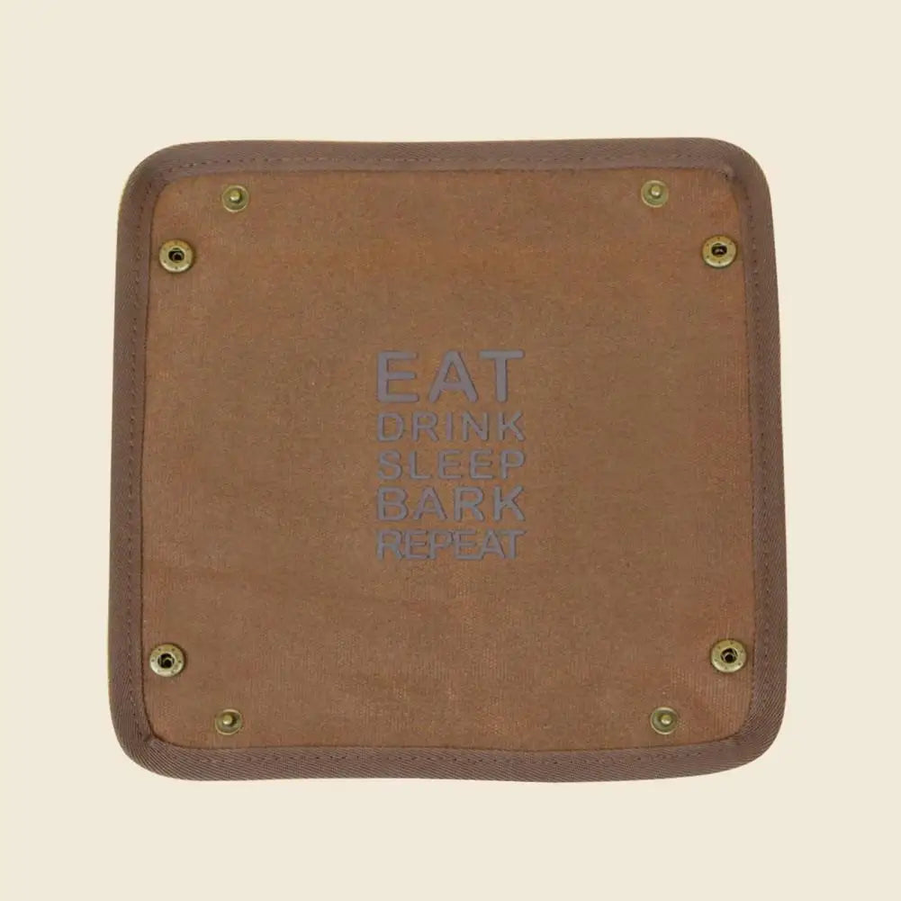 Stylish Easy Cleaning Canvas Foldable Dog Feeder