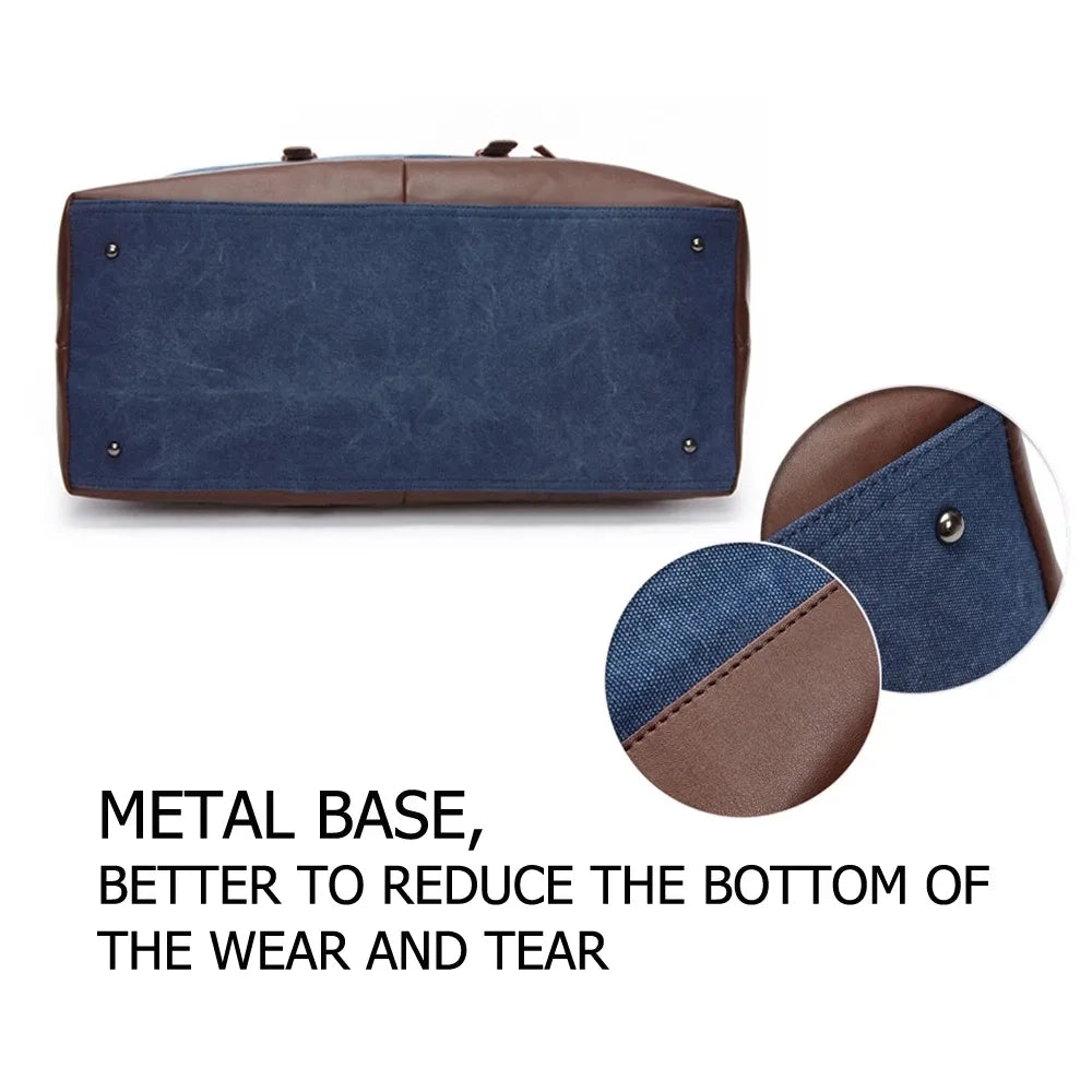 Canvas Leather Weekend Bag