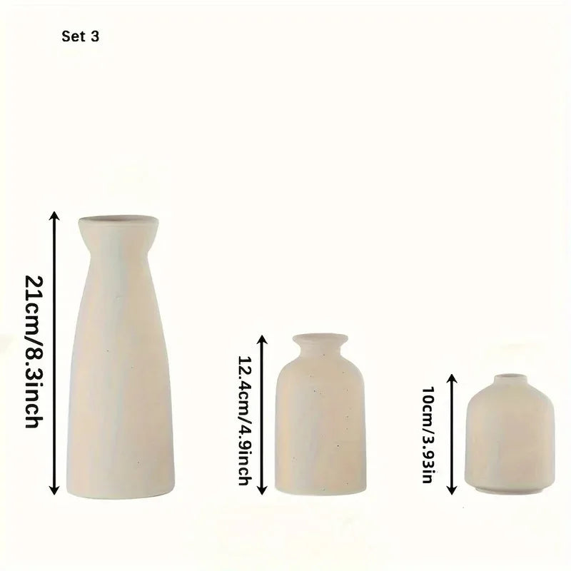 Ceramic Vases - 3 pc set