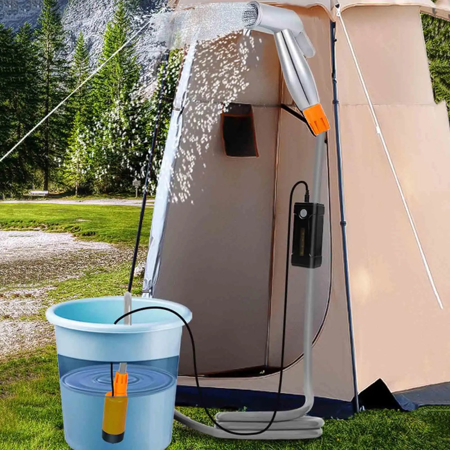 Portable Handheld Shower for Hiking, Beach, Camping