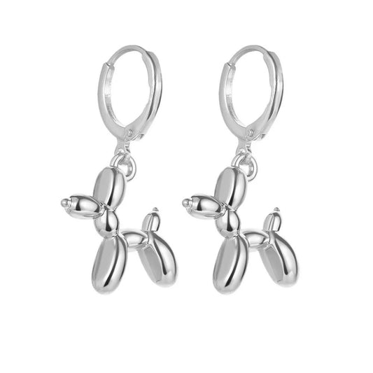 Balloon Dog Jewellery Set – Puppy Pendant Necklace & Earrings