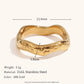 Texture Ring 18K PVD Gold