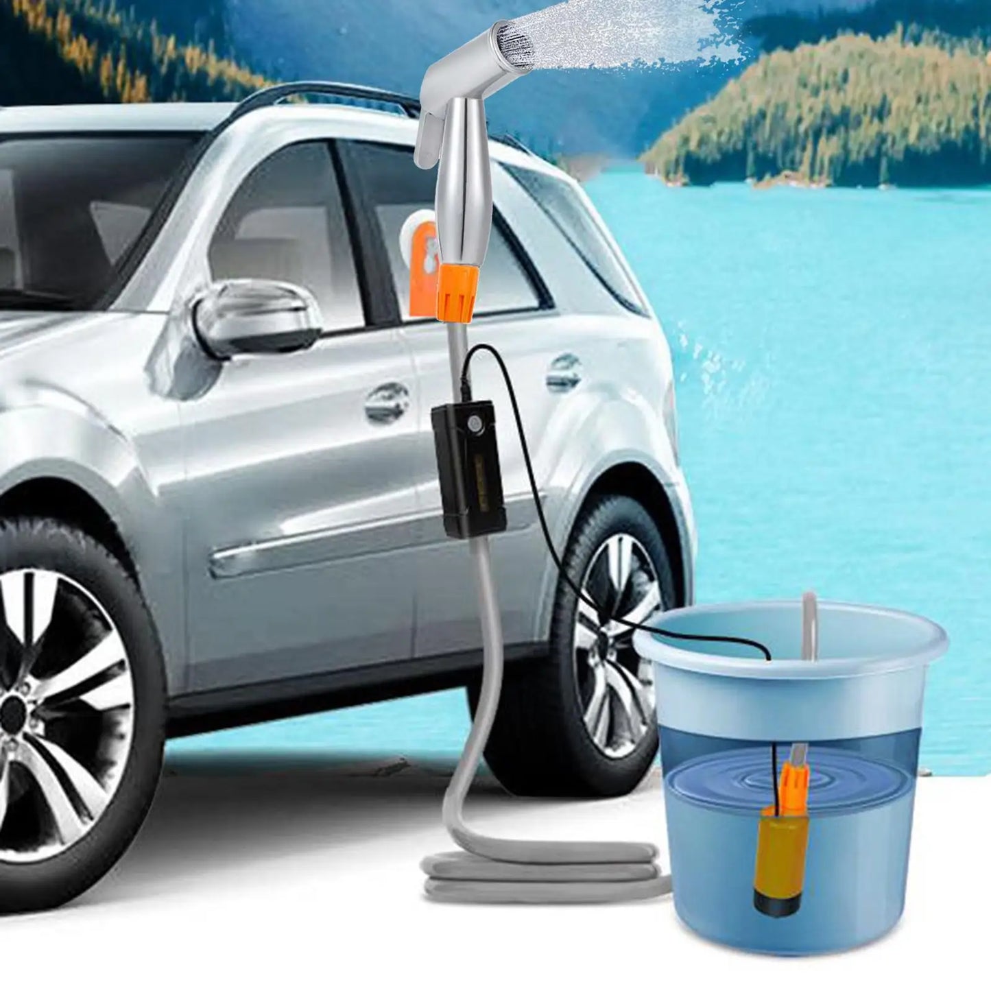 Portable Handheld Shower for Hiking, Beach, Camping