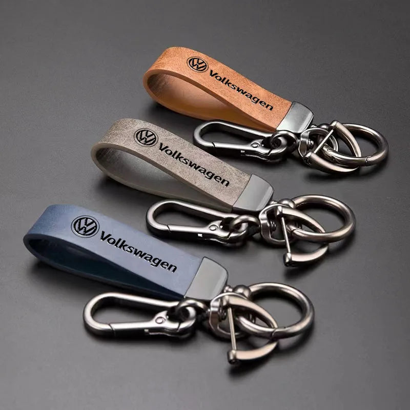 High Grade Leather Keychain for VW