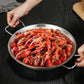 18-24cm Double Handle Stainless Steel Frying Pan