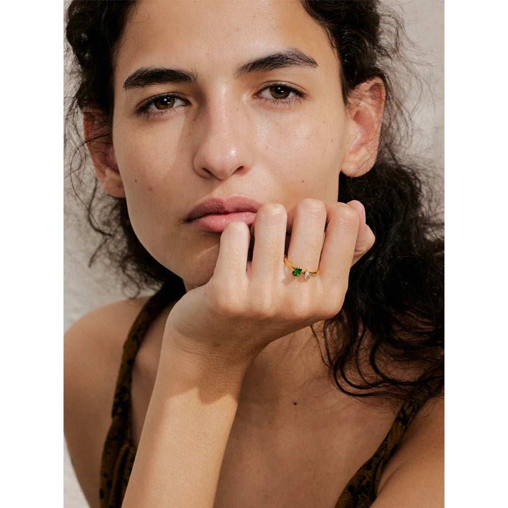 Cubic Zirconia 18k PVD Plated Ring