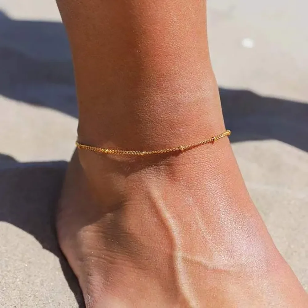 Minimalist Bead Anklet