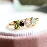 Natural Gemstone Rings 925 Sterling Silver Gold Vermeil