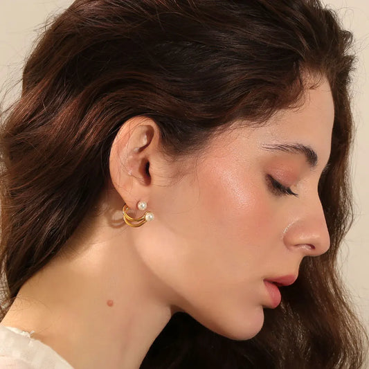 Twisted Pearl Earrings