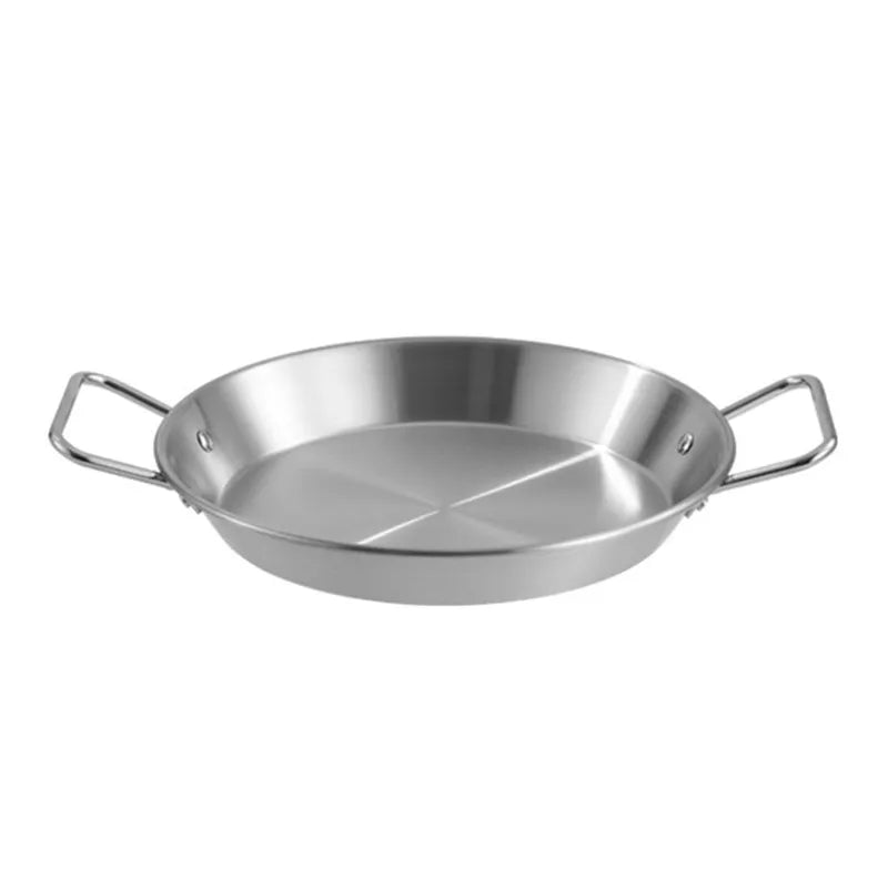18-24cm Double Handle Stainless Steel Frying Pan