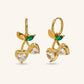 Sparkling Zircon Cherry Huggie Dangle Earrings