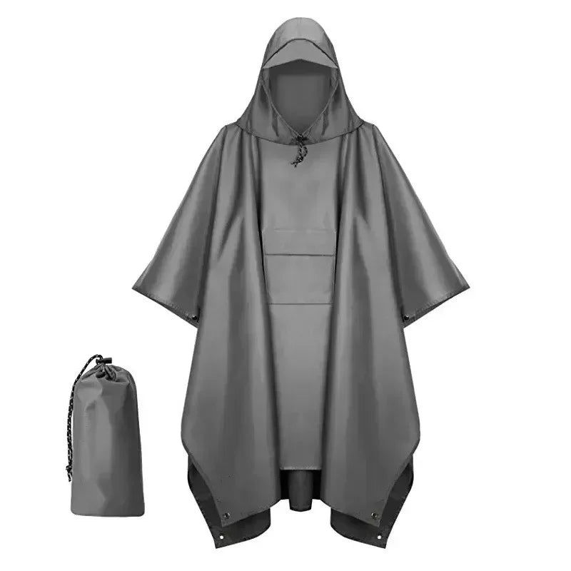 Black hooded poncho mens online