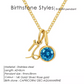 Double Birthstone & Zodiac Pendant Necklace