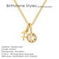 Double Birthstone & Zodiac Pendant Necklace